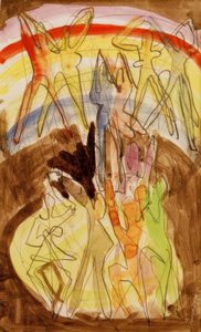 Kleuren dans (achterkant) door Ernst Ludwig Kirchner